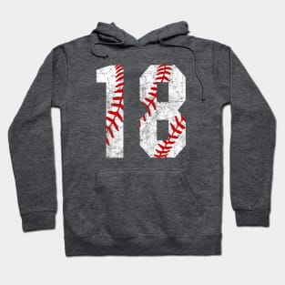 Vintage #18 Baseball Laces Baseball Mom Jersey Love Baseball T-shirt Hoodie